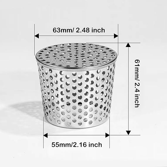 2.5 Gutter Guard Filter, PVC Termination Cap Vent Cover Screen | , Stainless Steel Pipe Screens Gutter Downspout Guard, Mice Oroof Vent Covers Multihole Cap for 2.48-2.36 ID