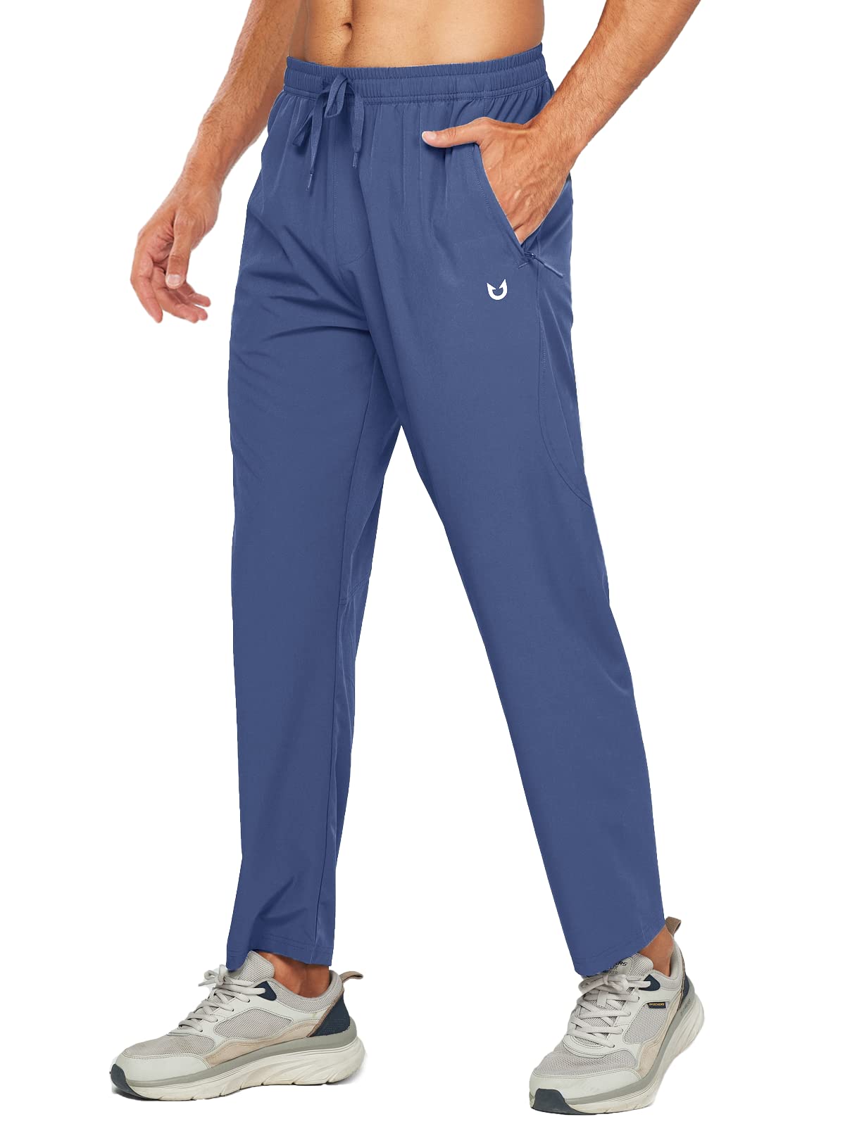 NORTHYARD Men's Athletic Pants Running Workout Joggers Lightweight Gym Jogging Track Casual Sweatpants with Zipper Pockets