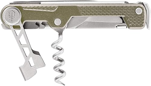 Gerber Gear Armbar - Cuchillo de bolsillo de corcho EDC multiherramienta con hoja, barra de palanca y martillo para campamento, color dorado