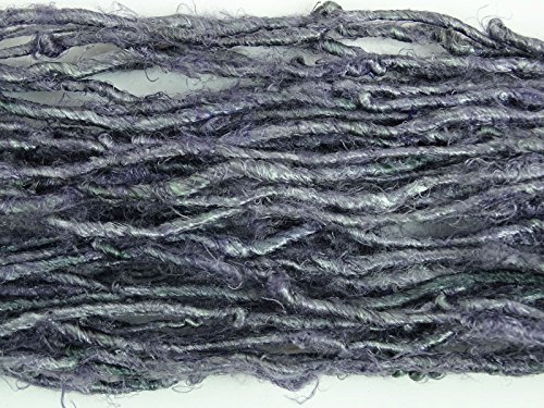 100G/ 1 Skein Recycled Banana Silk Yarn Hand-Spun Soft Yarns - Grey #TOP18