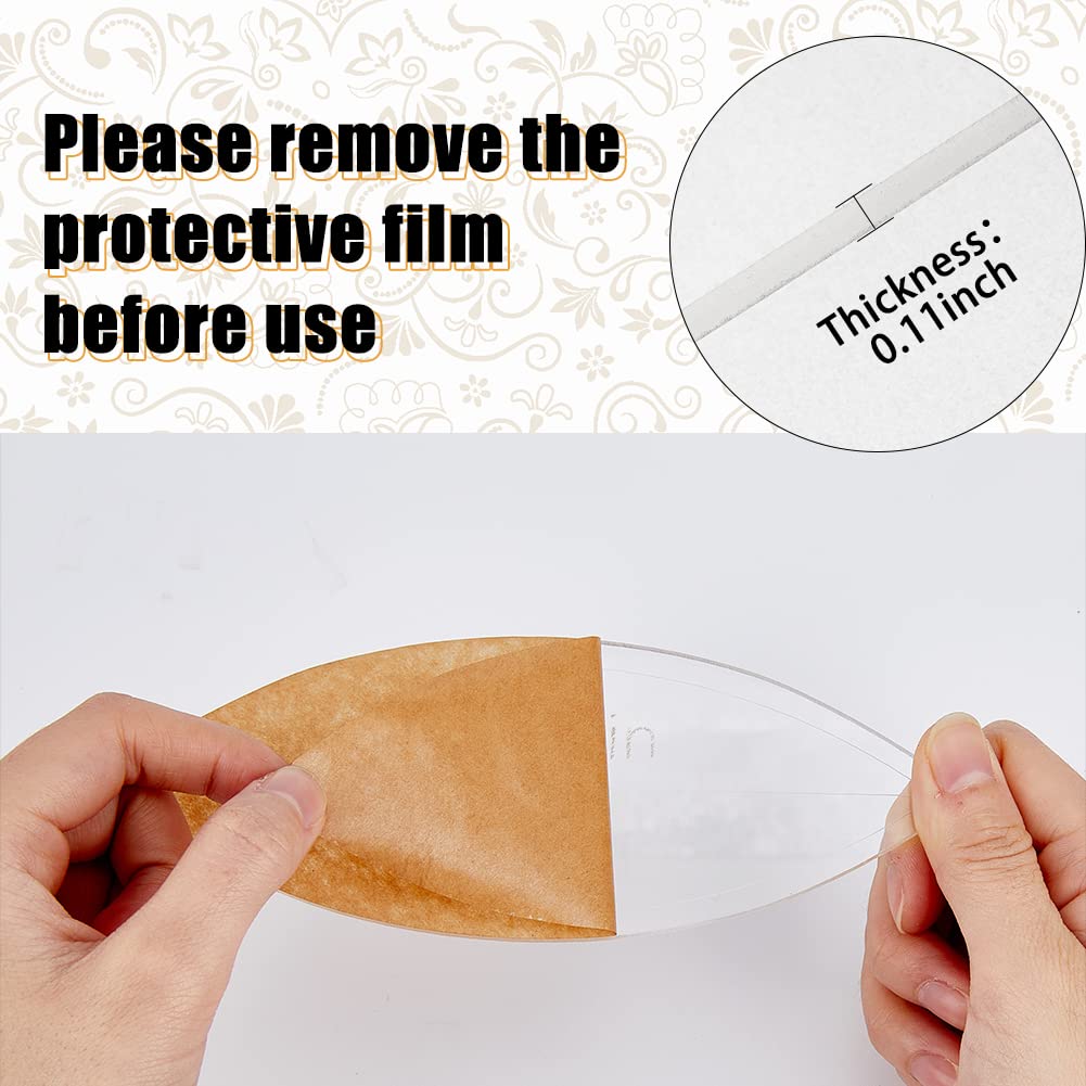 ORIGACH Acryl Dreiecks Lineal Set - 2 Quilt Lineale Für Patchwork