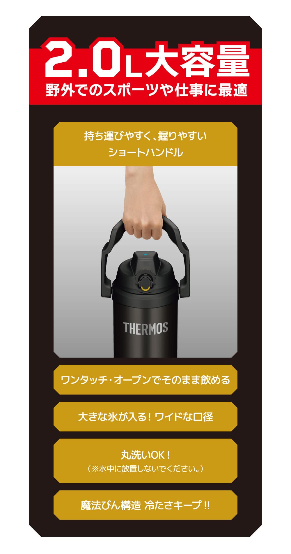 サーモス 真空断熱スポーツジャグ FJQ-2000サムネイル7