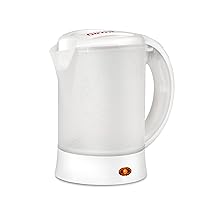 Girmi BL04 Bollitore da Viaggio, Capacità 0,6 Litri, 600 W, 2 bicchieri inclusi, Caraffa graduata, Bianco
