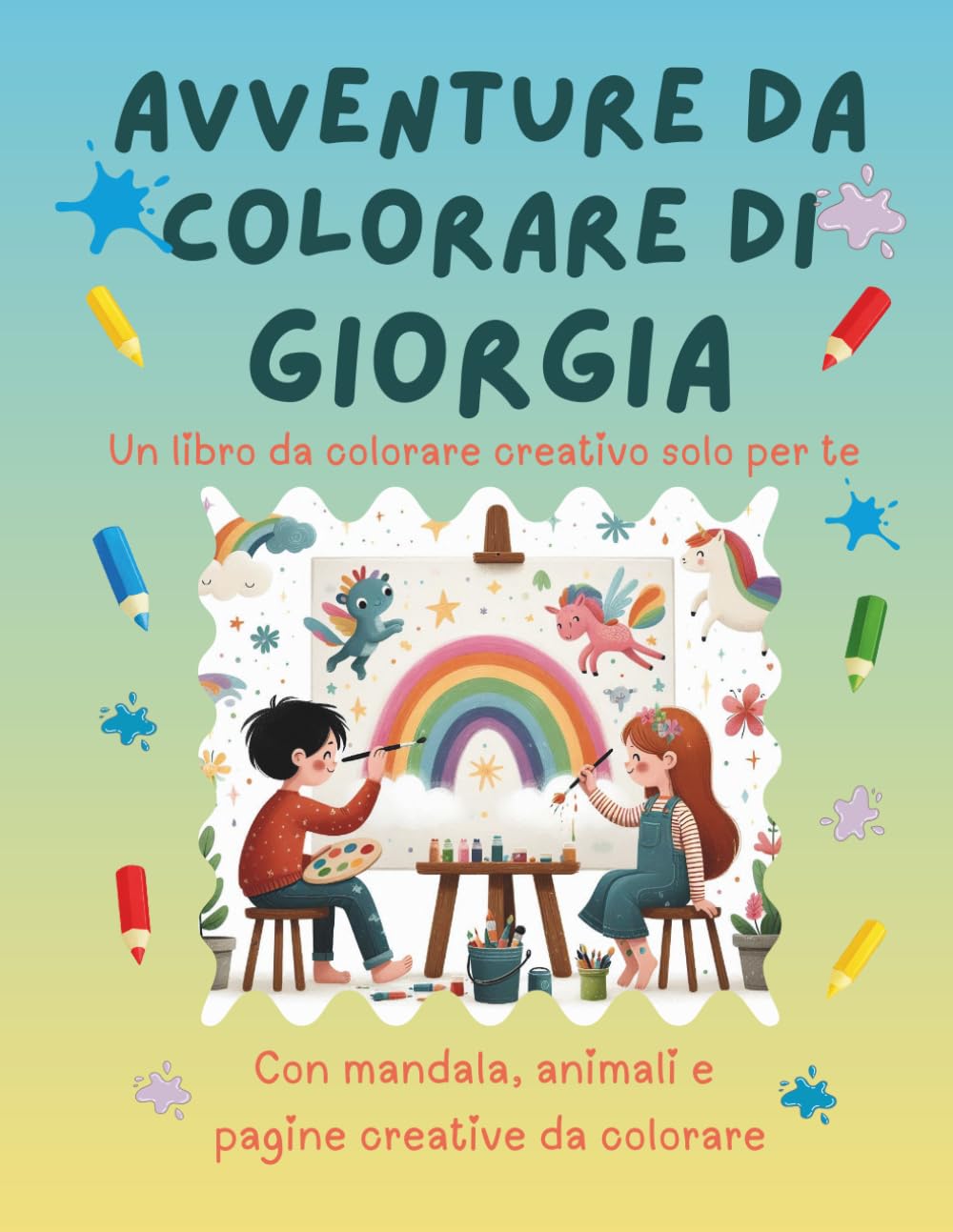 Avventure da colorare di Giorgia – libro da colorare personalizzato: Libro per bambini con animali, natura, mandala e pagine interattive | 32 pagine ... (Avventure da colorare personalizzate)