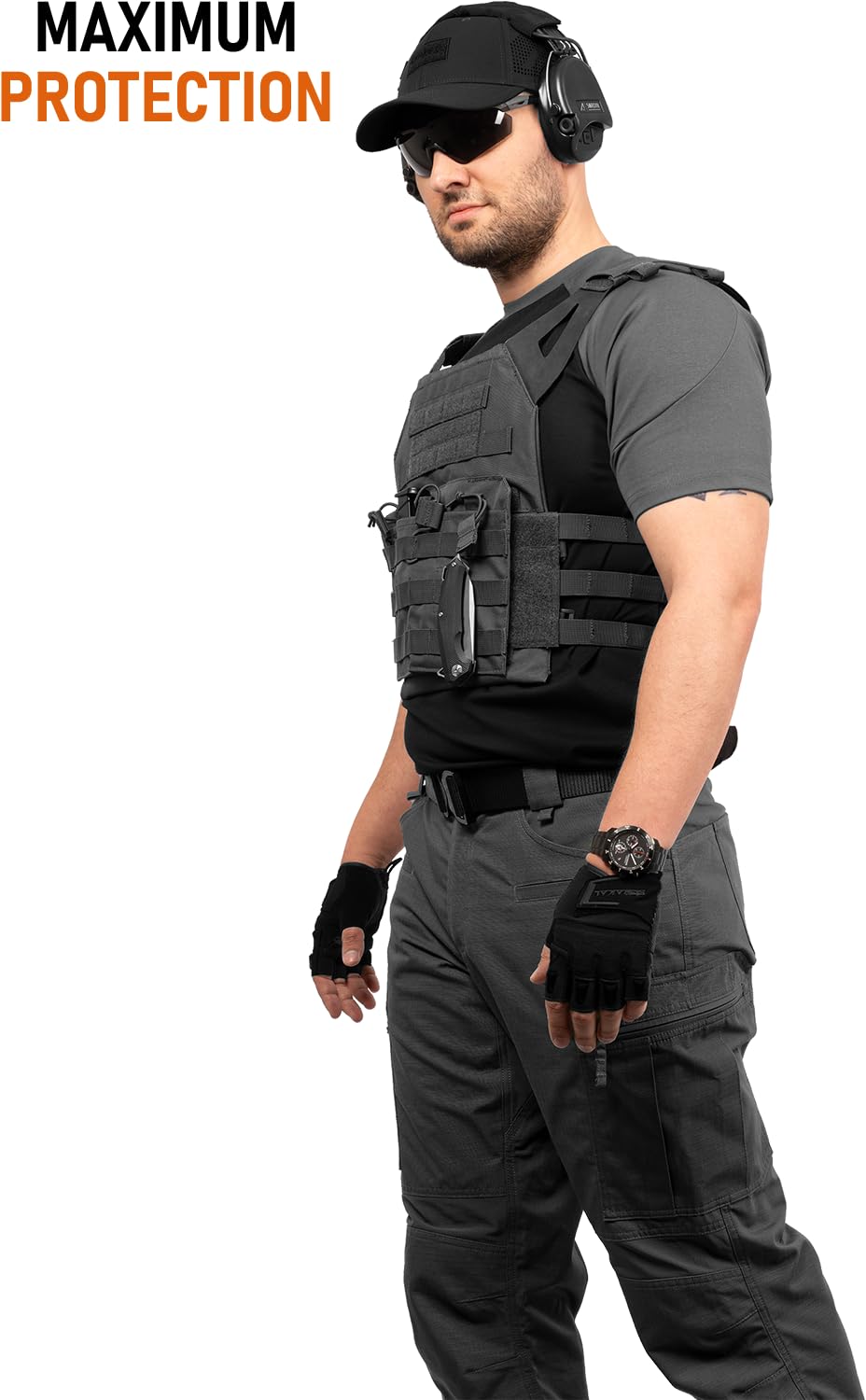 ACE Schakal Einsatzhose - Taktische Ripstop-Hose lang für Herren - Wanderhose mit 35% Baumwolle für Männer