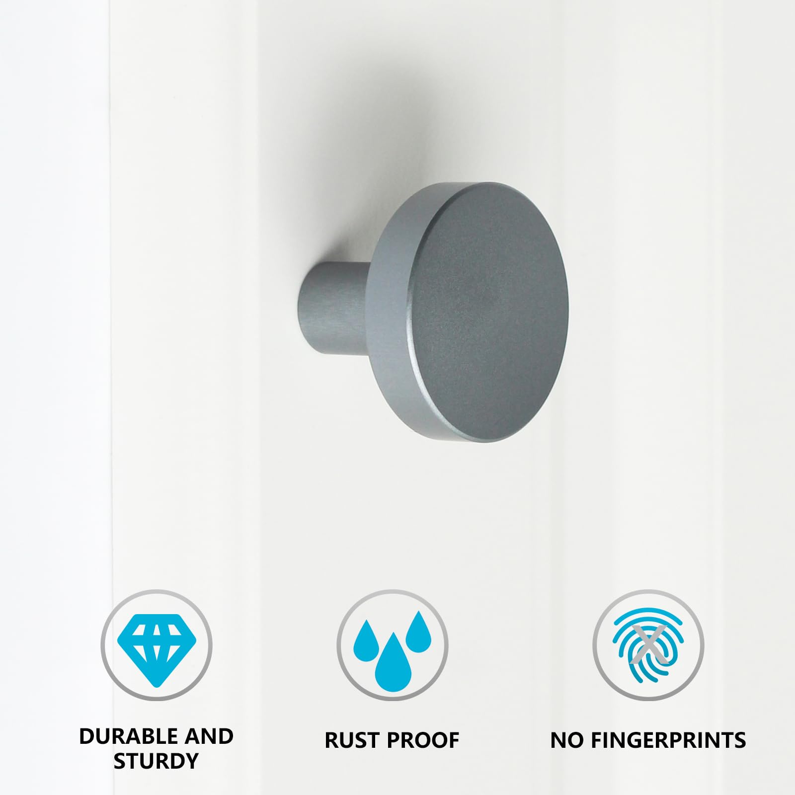 HANIHUA 10 Pack Grey Cabinet Knobs Dresser Knobs, Solid Kitchen Cabinet  Knobs Drawer Knobs, Metal Grey Knob for Cabinets and Drawers - Amazon.com