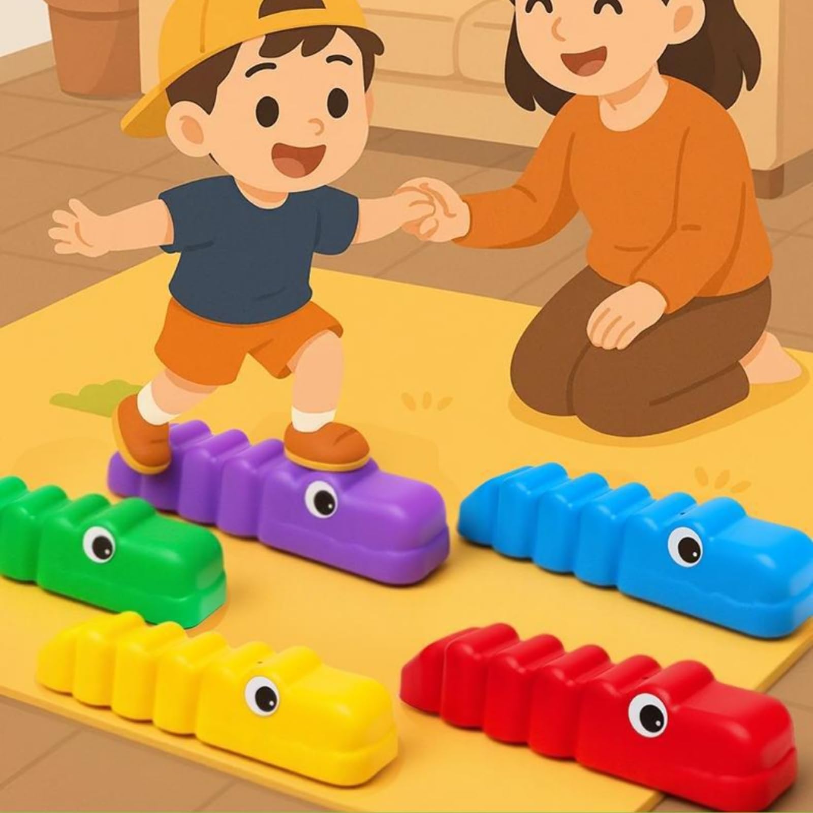 Piedra Equilibrio con Forma Dinosaurio Multifuncional Piedras Equilibrio Antislizantes Robusto Juguete para Niños