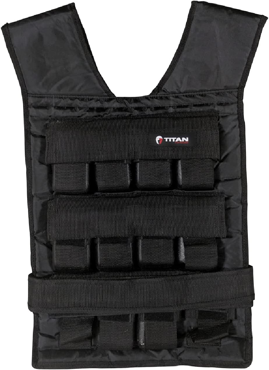 Titan Fitness 50 LB Adjustable Weight Vest, 2.5 LB Solid
