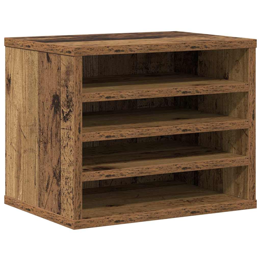 Organizer na biurko z materiału drewnopochodnego, 36 x 26 x 29,5 cm, do biura, z przegródkami na dokumenty i artykuły piśmiennicze, nowoczesne wzornictwo, łatwy montaż