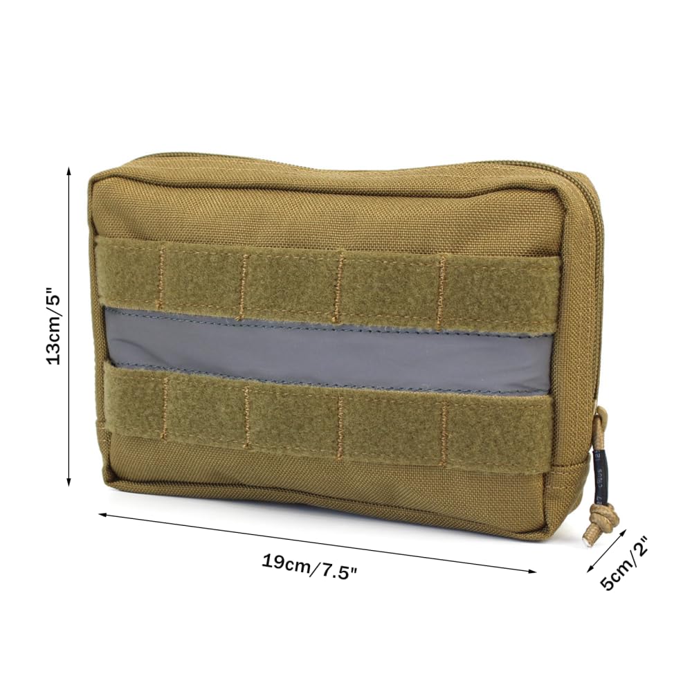 DONGKER Dog Harness Molle Pouch,1000D Nylon Tactical Dogs Saddlebag with Reflective Strip Design for Carrying Dog Leash Treats Poop Bags Keys & More - Image 4