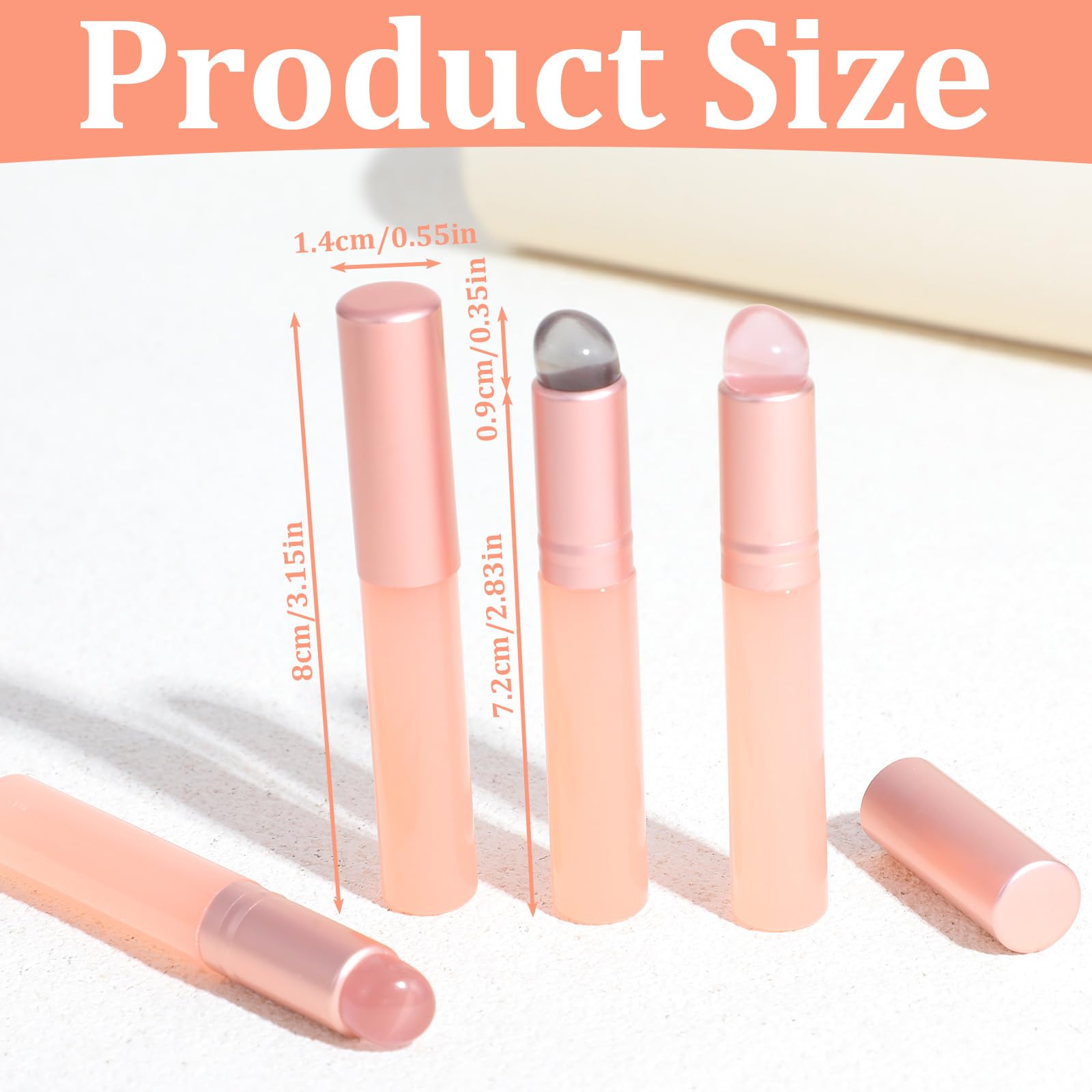 Ymapinc - Set di 4 pennelli per labbra in silicone per rossetto, riutilizzabili, con coperchio (rosa), applicatori multiuso per rossetto, pennelli da trucco, applicatori professionali per trucco