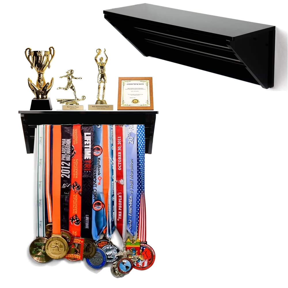 Soporte de medallas para exhibición de trofeos, 3.9 x 11.8 Pulgadas, Colgador de Pared