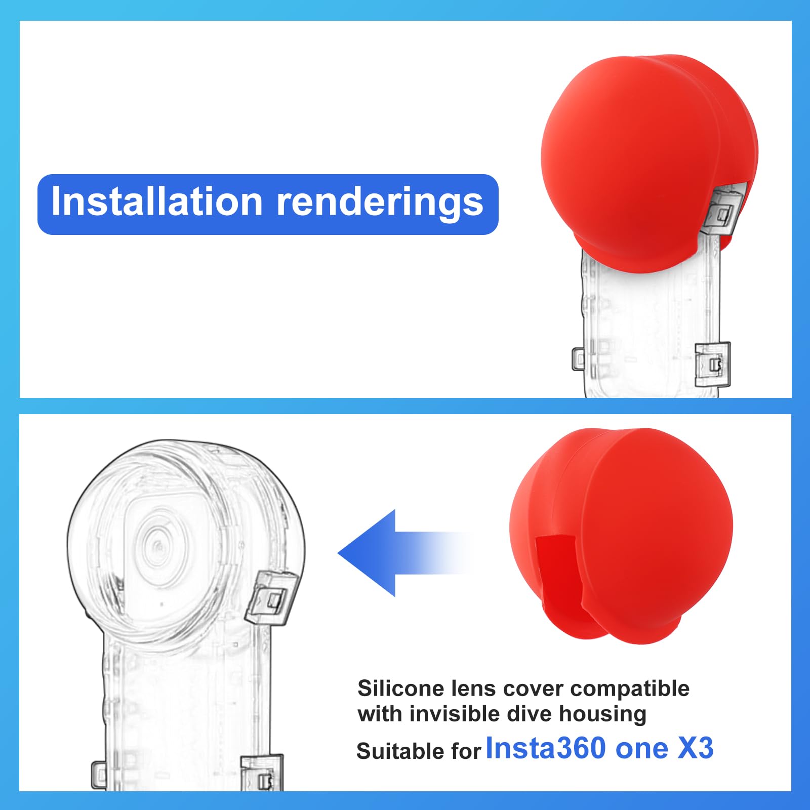 Ulanzi Cage En étal Pour Insta360 X3 Boîtier De Protection Avec Protection De Lentille, Poche