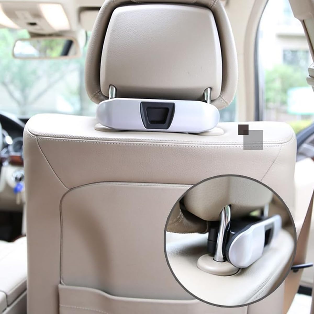 Riven Percha universal para asiento trasero de coche, para abrigos, chaquetas, trajes, ropa, accesorios de viaje
