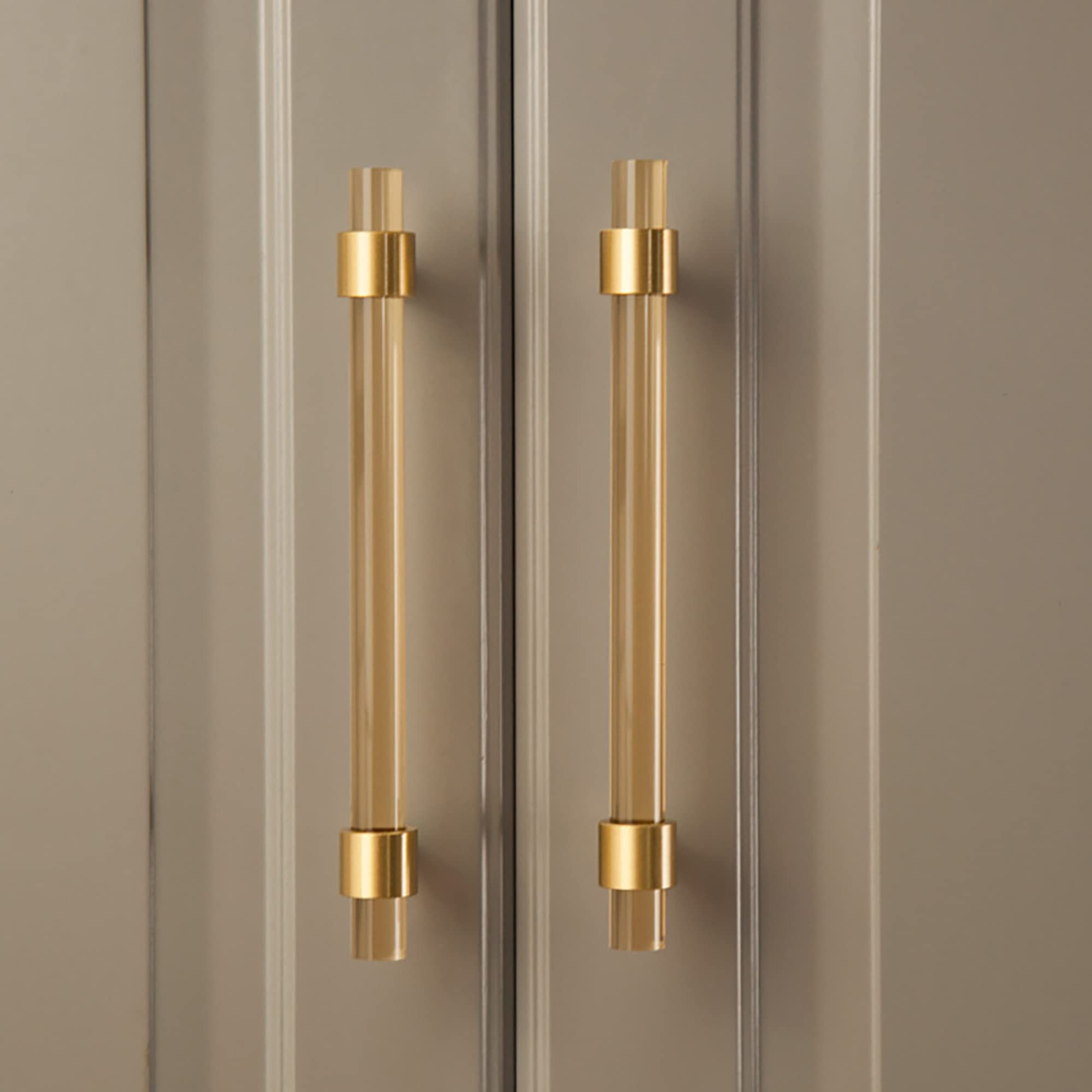 MANTARA A-0007-220 Gold Luxury Colorful Modern Cupboard Wardrobe Pull Drawer Kitchen Cabinet Furniture Handle (Pack of 1)