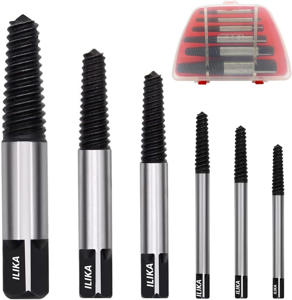See full amazon price history chart for ILIKA Screw Extractor Set Damaged Broken Screws Extractor Drill Bits Removal Tool Damaged Bolts Remover Center Drill Bits Easy Out (6 Pieces) ILIKA Screw Extractor Set Damaged Broken Screws Extractor Drill Bits Removal Tool Damaged Bolts Remover Center Drill Bits Easy Out (6 Pieces) (B0DHLRZQF3) Amazon Price History, Amazon Price Tracker