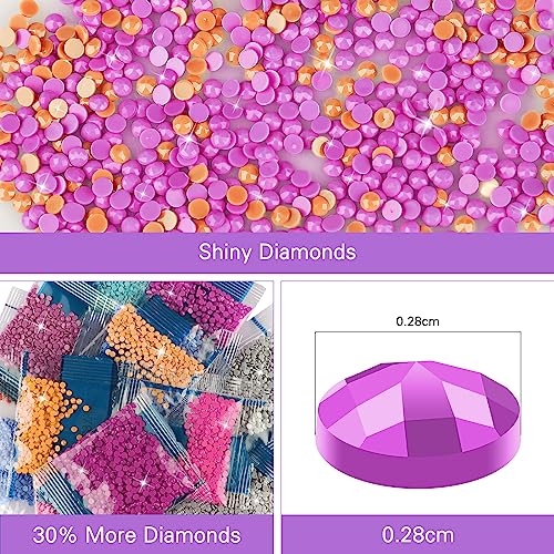 QENSPE 5D Starry Sky Diamond Painting Kits, Diamond Art Kits for Adults, Full Drill Landscape Diamond Painting Kits for Beginner Crystal Flowers Picture Art for Home Wall Decor 30x40cm - Image 4