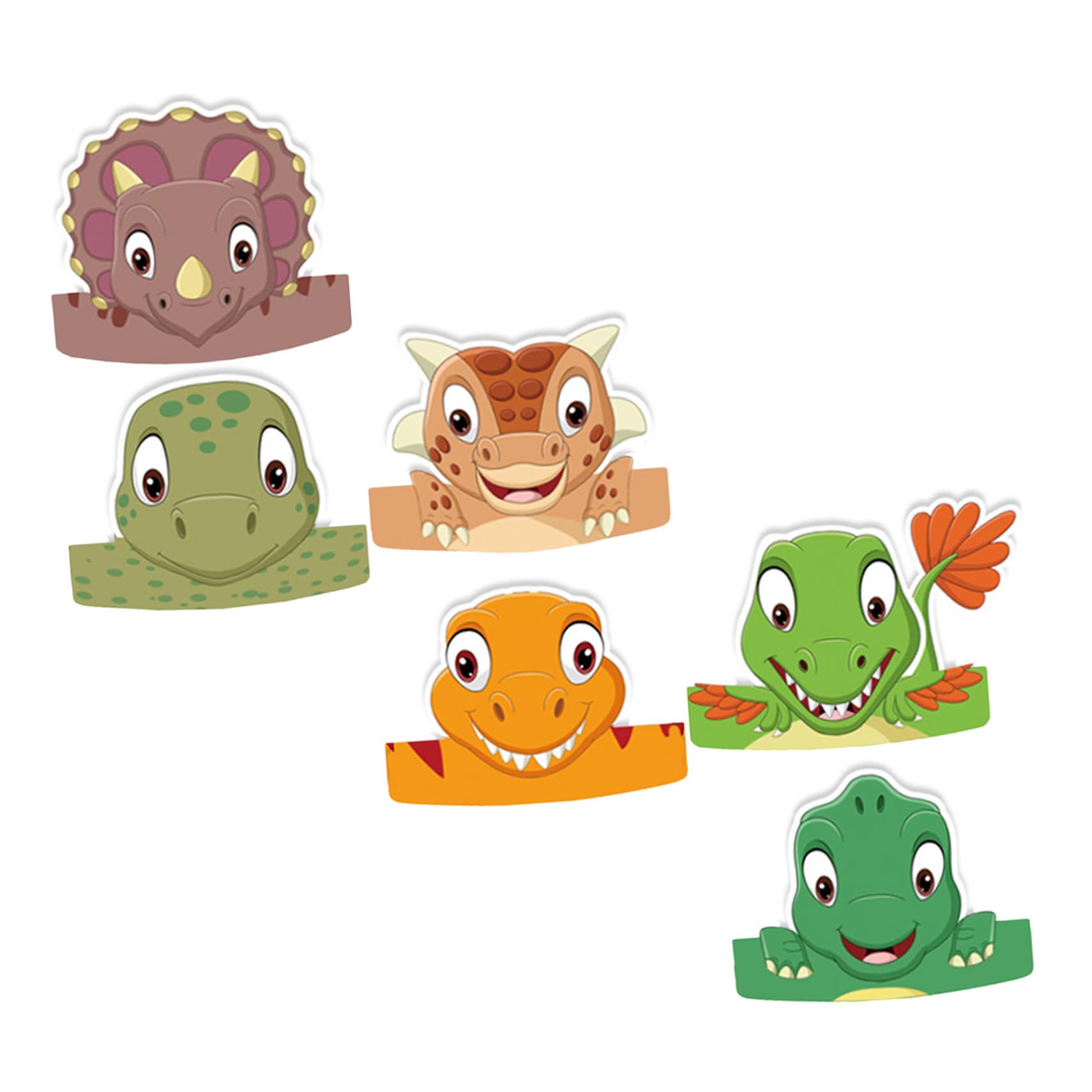 KESYOO 6 Cappelli di Compleanno per Cappelli di Carta di Dinosauro 3D Decorazione per Feste Bambini Accessori Leggeri e facili da usare per Fotografia Divertente