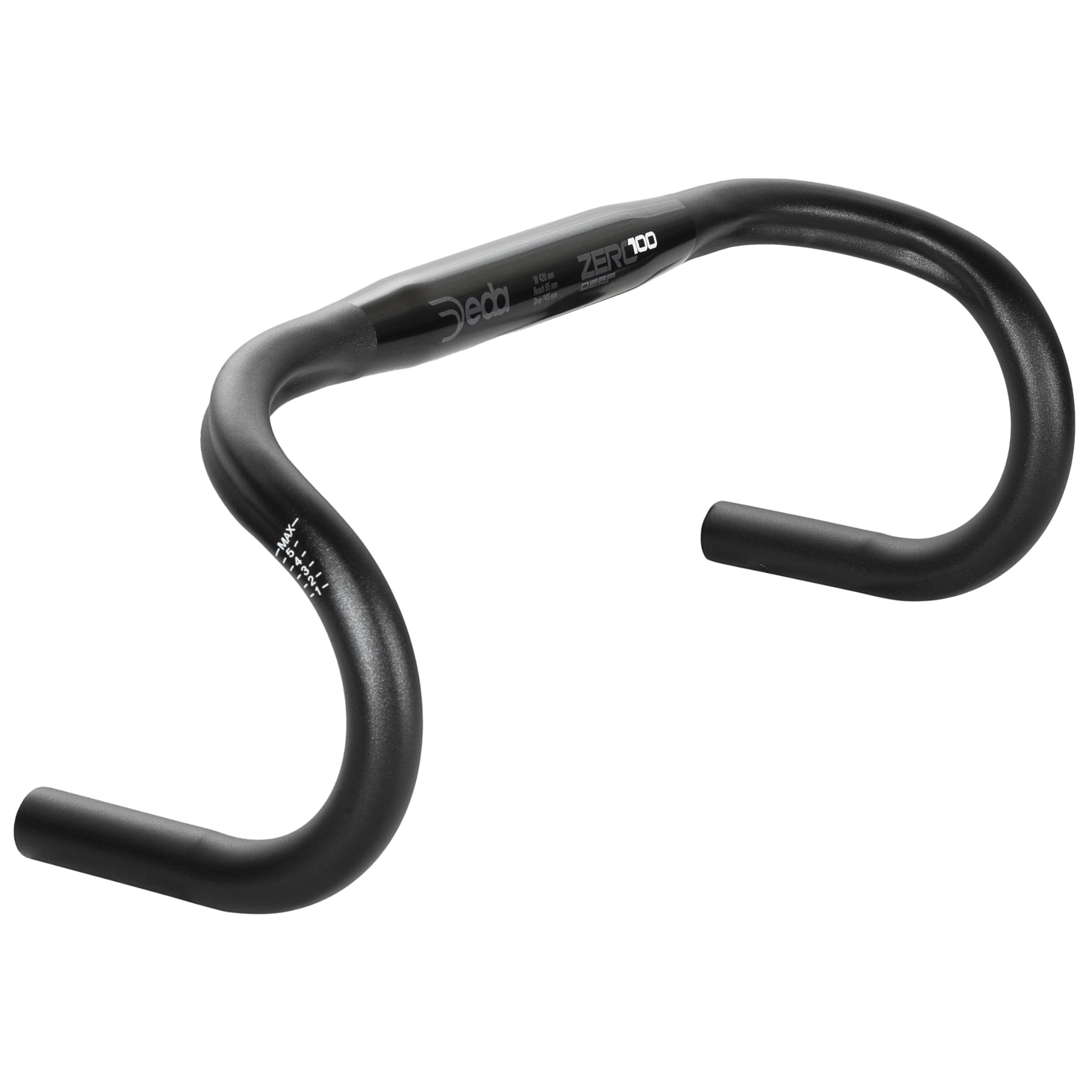 Deda Elementi Zero100 Handlebars Deep Drop Road Bike 31.7mm Black - 42cm