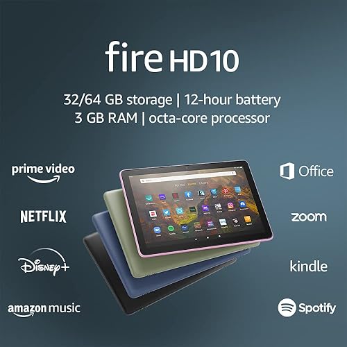 Miniatura 7 de Tienda Fire HD 10 tablet 101 1080p Full HD 32 GB latest model 2021 release Denim Renewed Premium