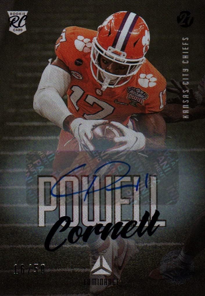 Cornell Powell Autographed & Serial Numbered 16/50 Panini Luminance Rookie Collectible Football Card - 2021 Panini Luminance Draft Picks Rookie Football Card #148 (Chiefs) Free Shipping & Tracking