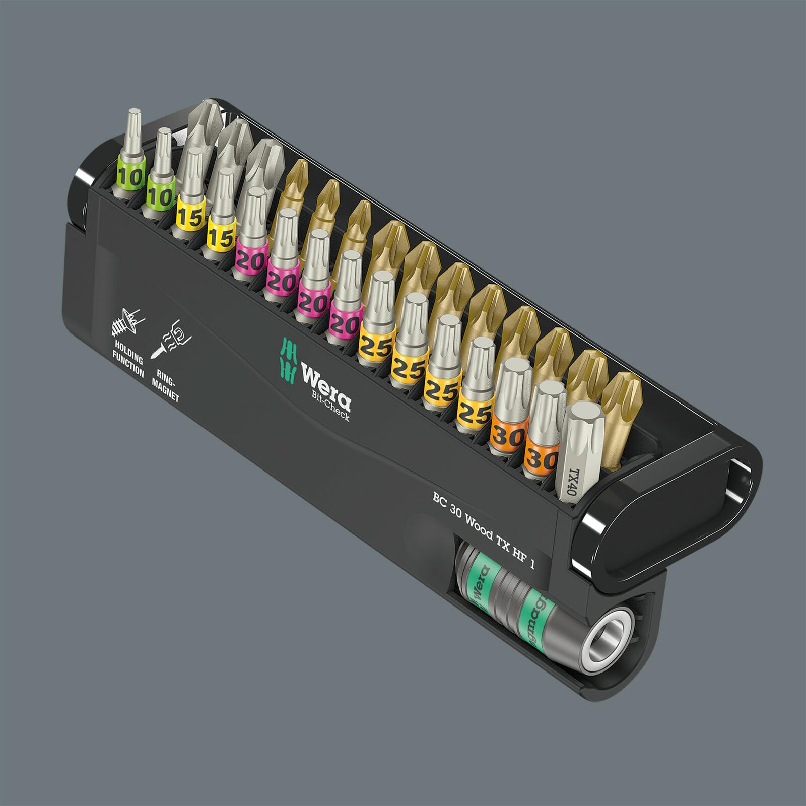 Wera 05057437001 Bit-Check 30 Wood TX HF 1 SB, zestaw bitów, 30-częściowy