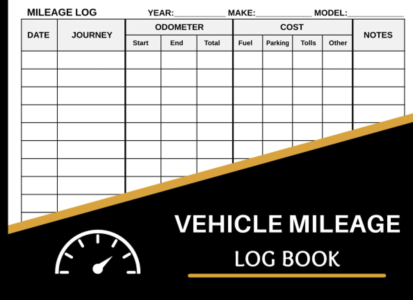 Mileage Log Book: Vehicle Mileage and Expense Journal - Great for Work, Travel and Daily Tracking Miles - for Individuals & Business Owners - Mileage Tracker Book for Taxes