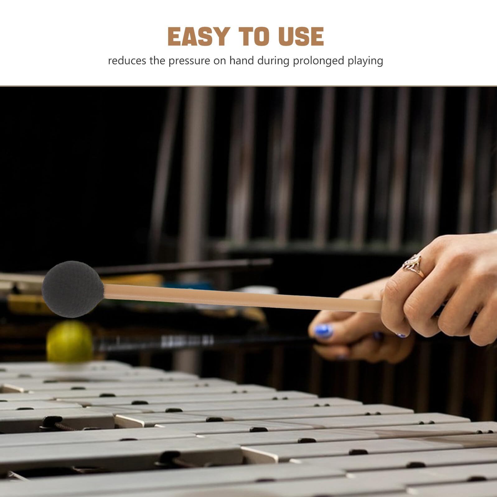 Weiche Glockenspielschlägel mit Kunststoffgriff Leichter Schlagstockhammer für Ethereal Drum und Xylophon Geeignet für Bildungszwecke und Proben