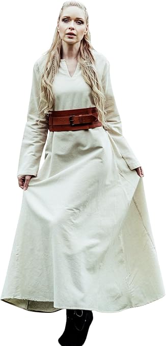 Leonardo Carbone® Unisex Vikingriem Elina - herenriem, middeleeuwse kleding heren, riem dames, LARP-kleding, carnaval, cosplay, hobbit kostuum - 100% katoen, groen, 235 cm