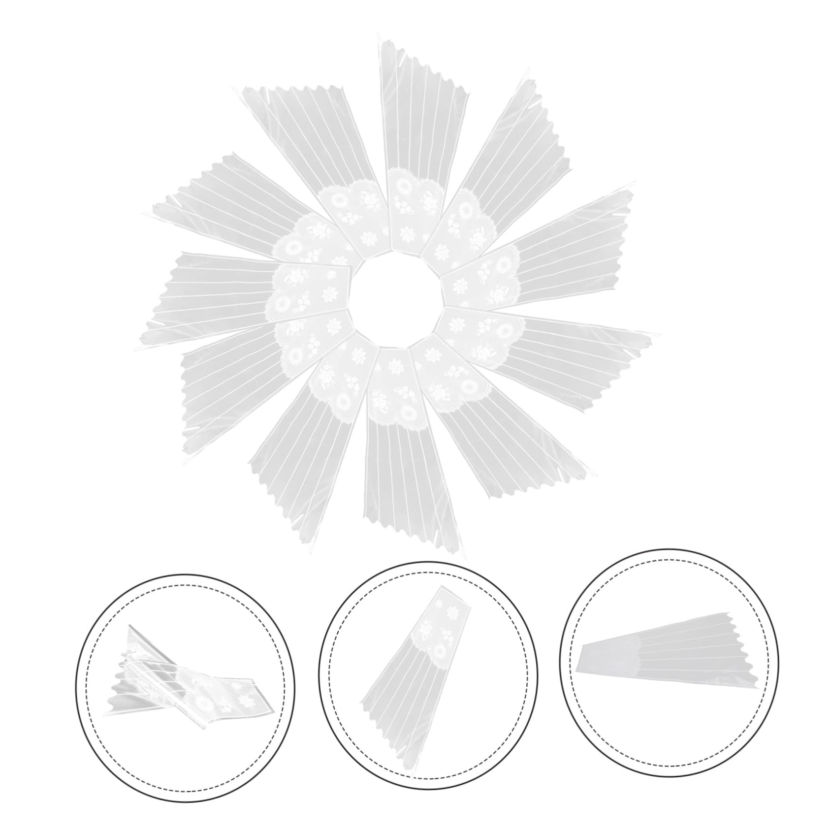 300 bolsas de embalaje de flores con mangas de ramo de rosas con envoltura floral para arreglos, bolsa de flores individuales, material de embalaje, bolsa de ramo
