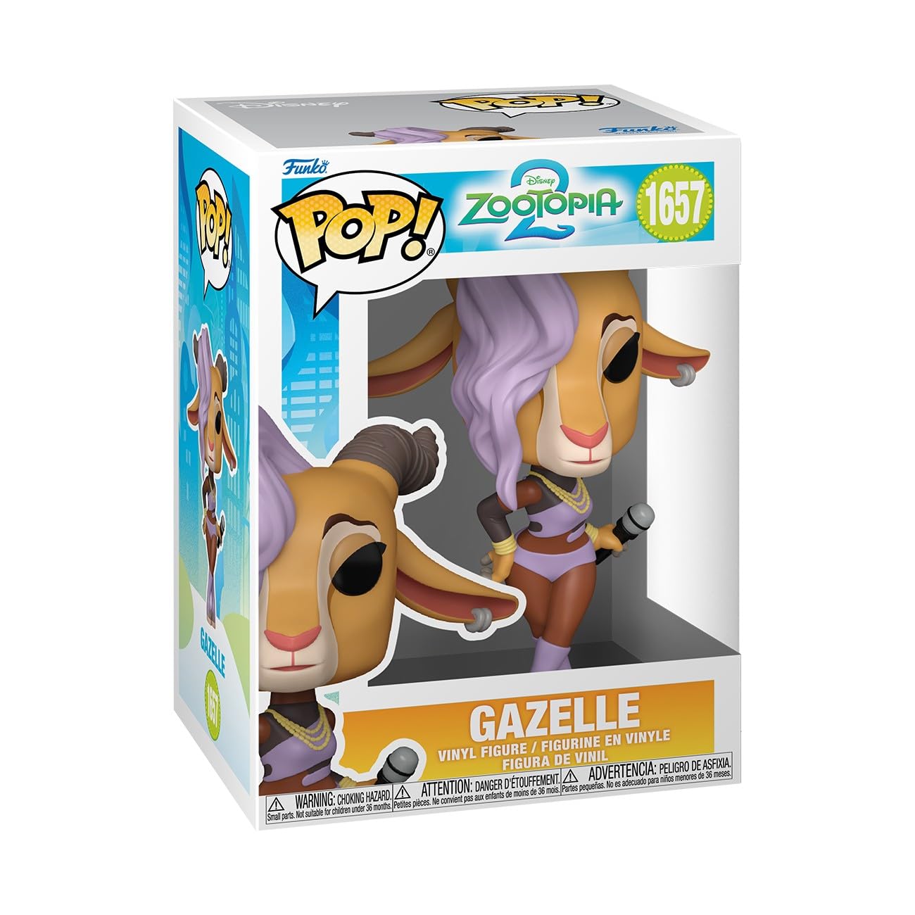 Funko Pop! Disney: Zootopia 2 - Gazelle - Collectable Vinyl Figure - Official Merchandise - Toys for Kids & Adults - Cartoon/Animation Fans - Model Figure for Collectors and Display