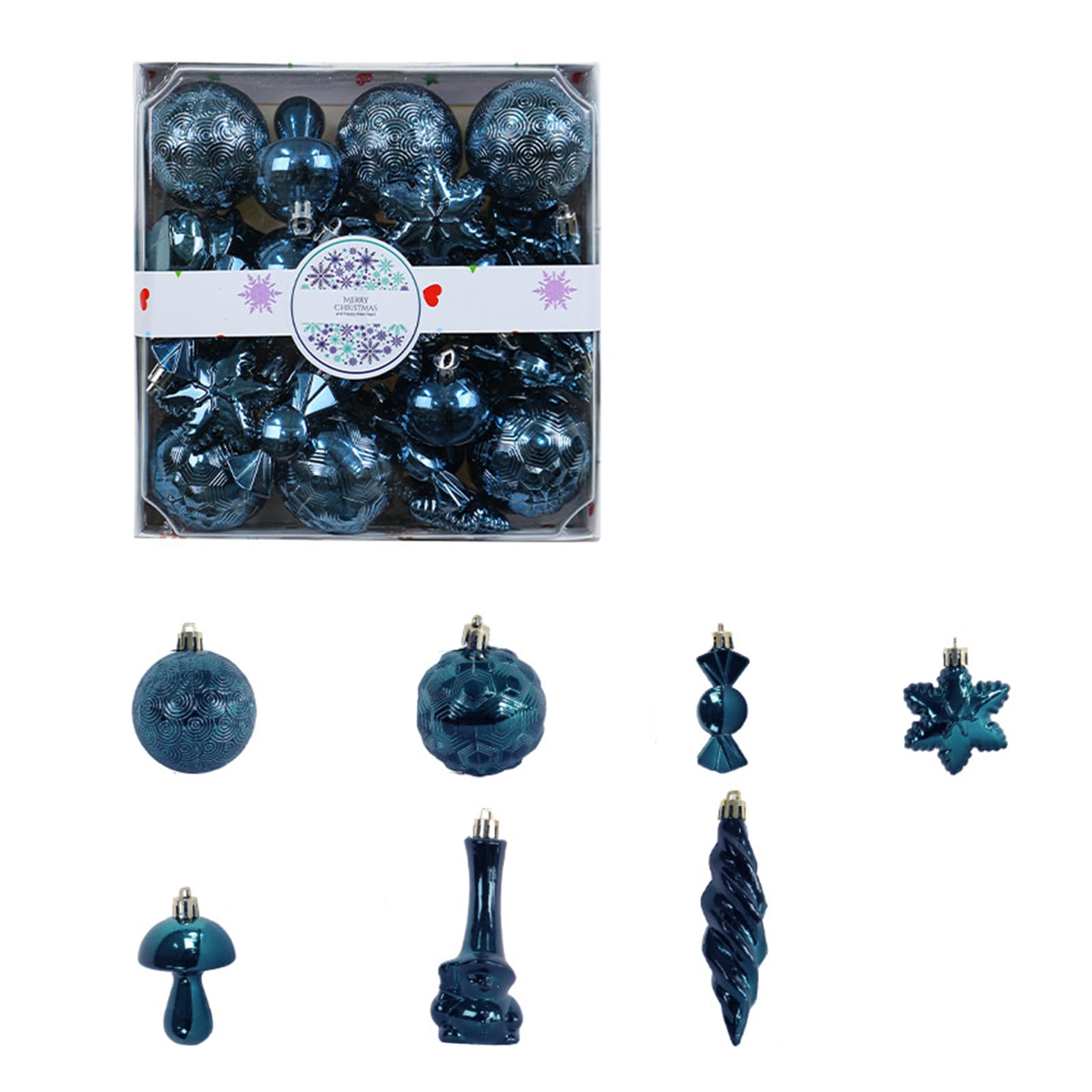 carotoe Christmas Tree Decorative Ornaments 28Piece Ball Set, Stylish Color, Exquisite Craftsmanship Exquisite Decor Christmas Decor