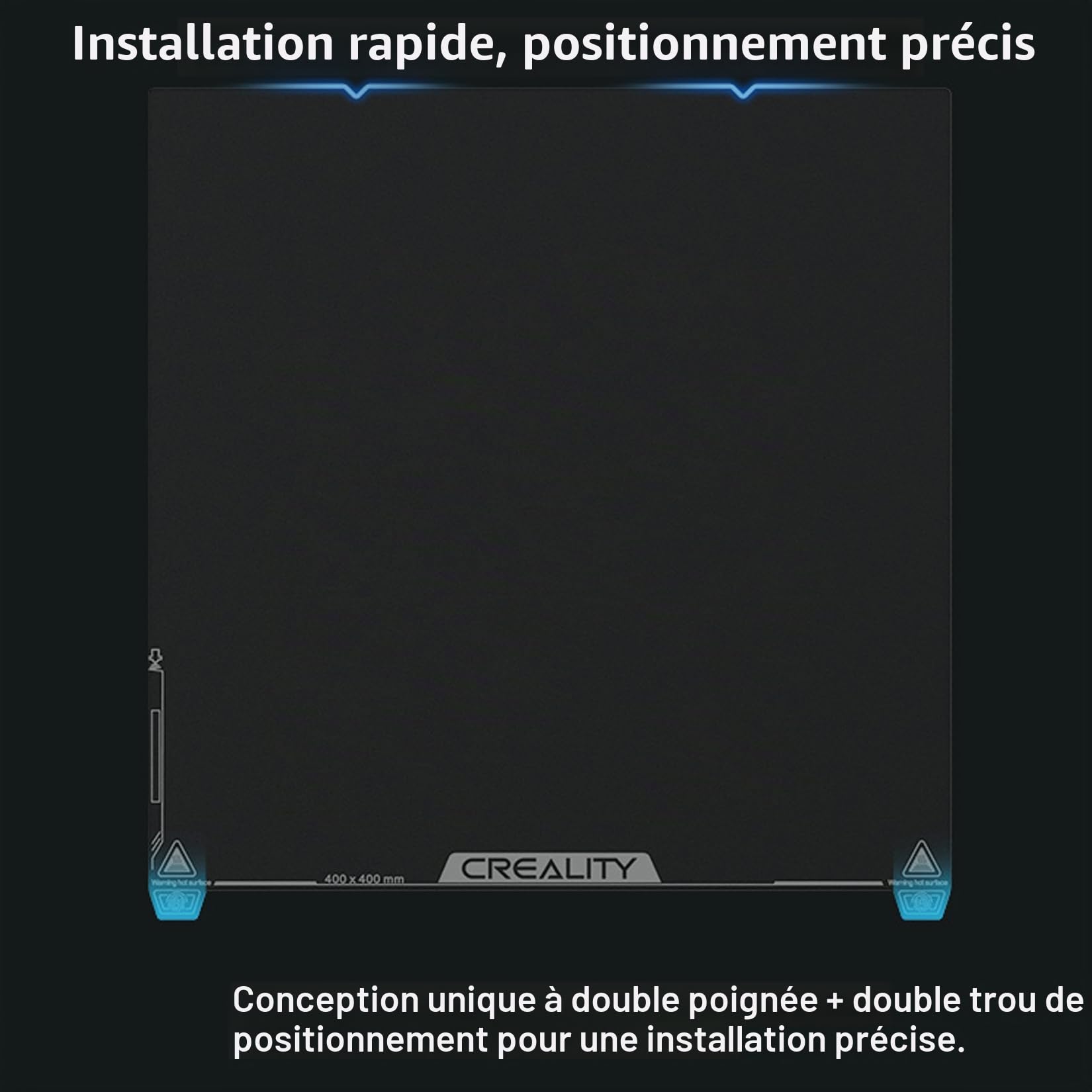 Creality Plaque de construction en résine époxy pour imprimante 3D Ender 5 Max, plateforme d'impression avec revêtement en particules de résine époxy pour Creality Ender 5 Max 430 x 415 mm