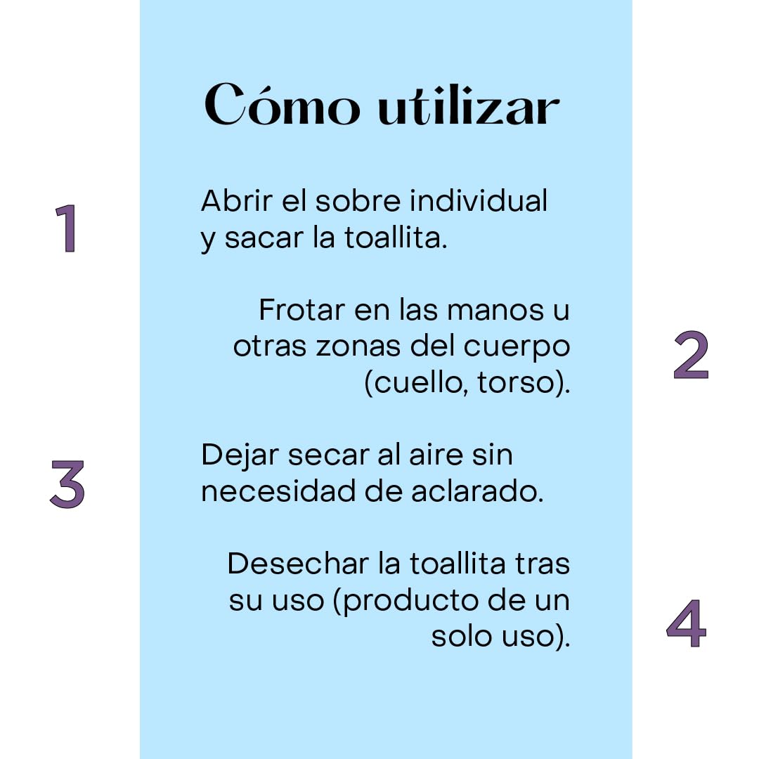 Toallitas Hidroalcohólicas con Aloe Vera, Sobres Individuales, Higiene de Manos sin Aclarado, Mínimo 70% Alcohol (100 unidades)