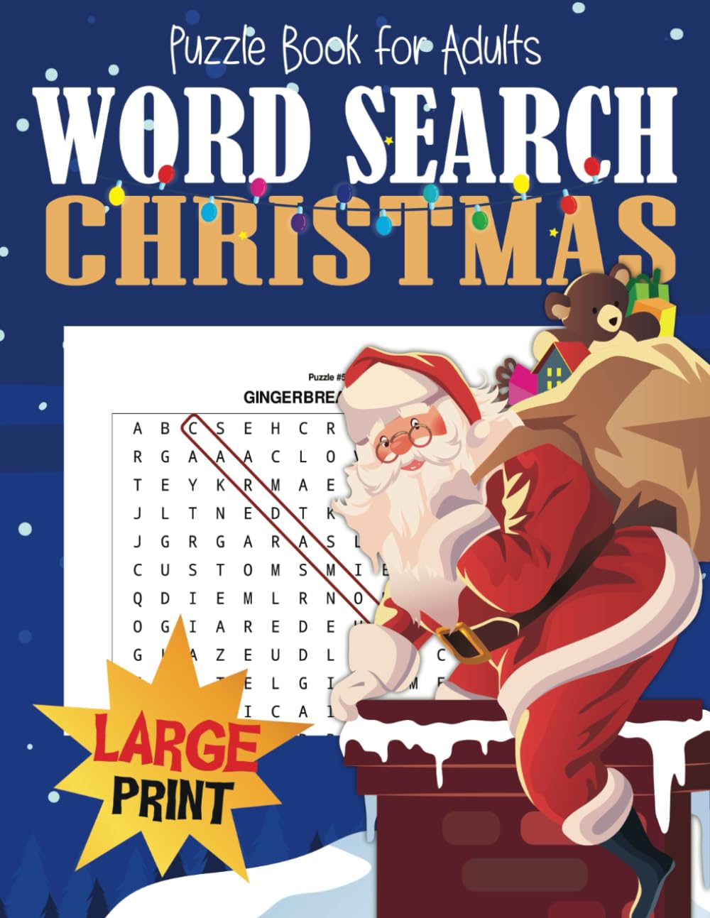 Christmas Word Search Puzzle Book for Adults Large Print: Crossword Puzzles Activity Book for Adults. Funny Xmas Categories. Brain Exercise, Holiday Fun, and Relaxation in one! A4