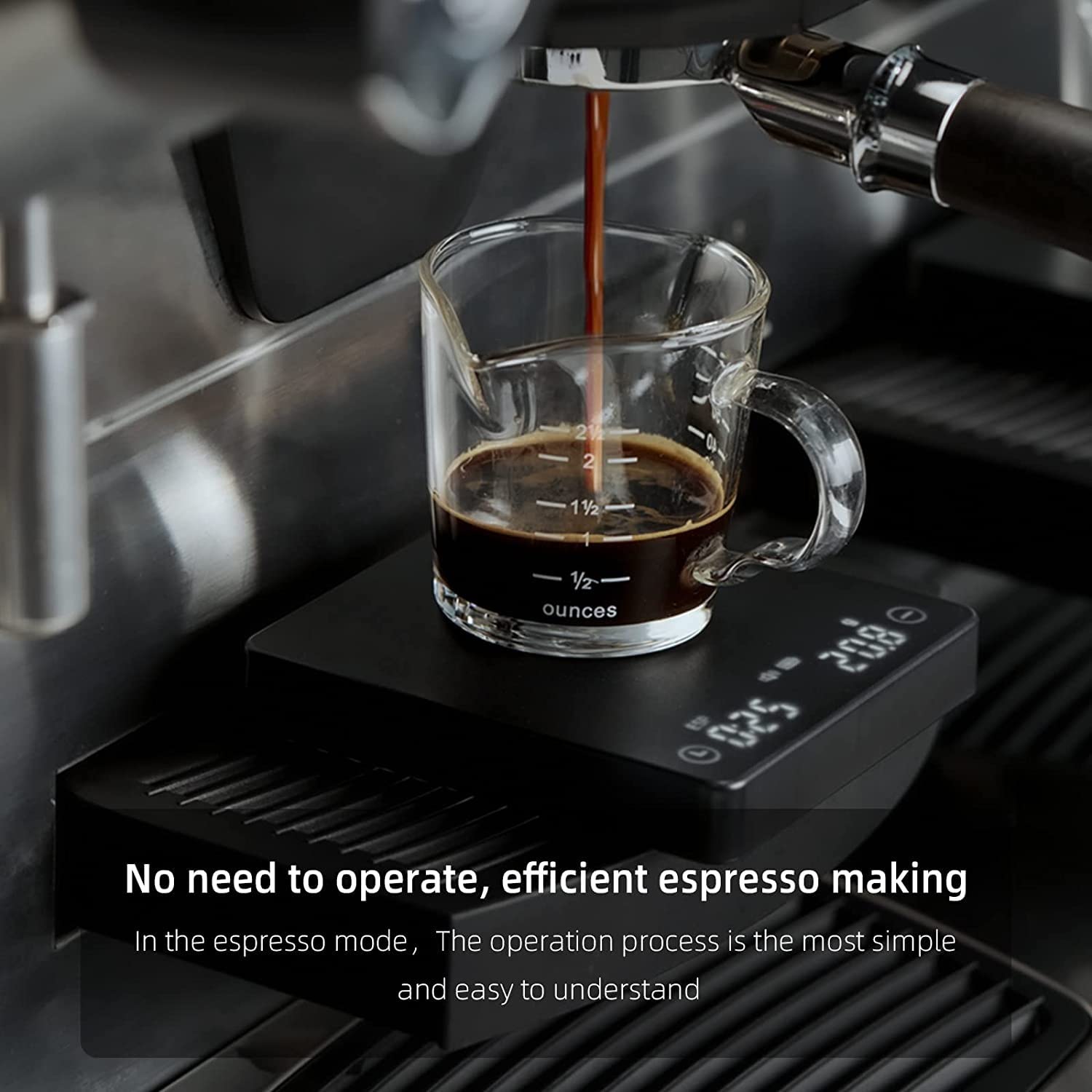 Báscula de café portátil con Temporizador - Báscula de Espresso de Alta precisión de 2 kg/0,1 g - Recargable - Mide en g/oz/ml - Perfecta for Preparar café (Size : Tiny 2s)