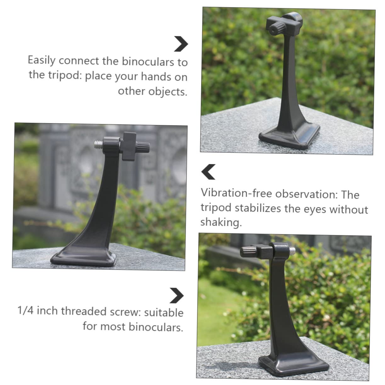 KICHOUSE 2pcs Binocular Tripod Adaptor Made of Aluminum for Practical Bird Watching Experience