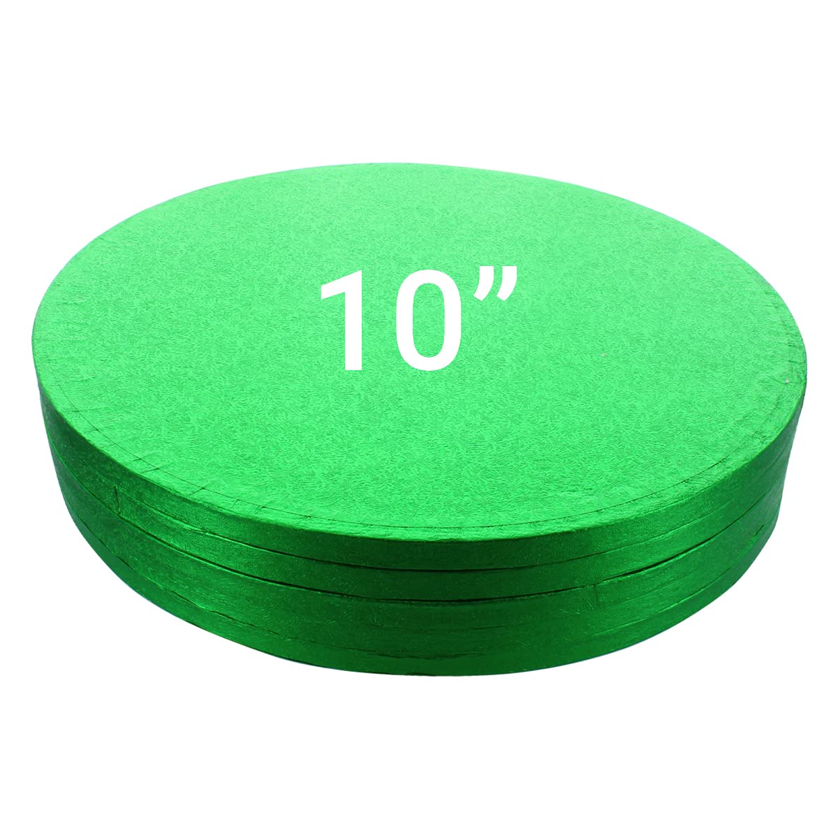 Culpitt Green Cake Boards, 10" Cake Drum, Round 10 Inch (254Mm) 0.5 Inch (13Mm) Thick - Pack Of 5