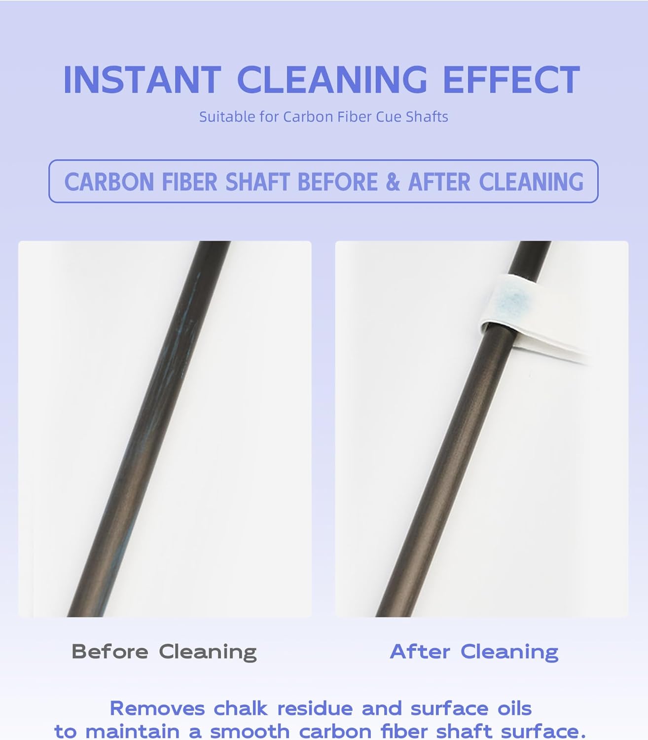 KONLLEN Billiards Billiard cue Towel - 100% Cotton Black 8-Ball Pool Cue Clean Towel Maintenance Accessories Cleaning Set Shaft Wax + Cleaning Powder +