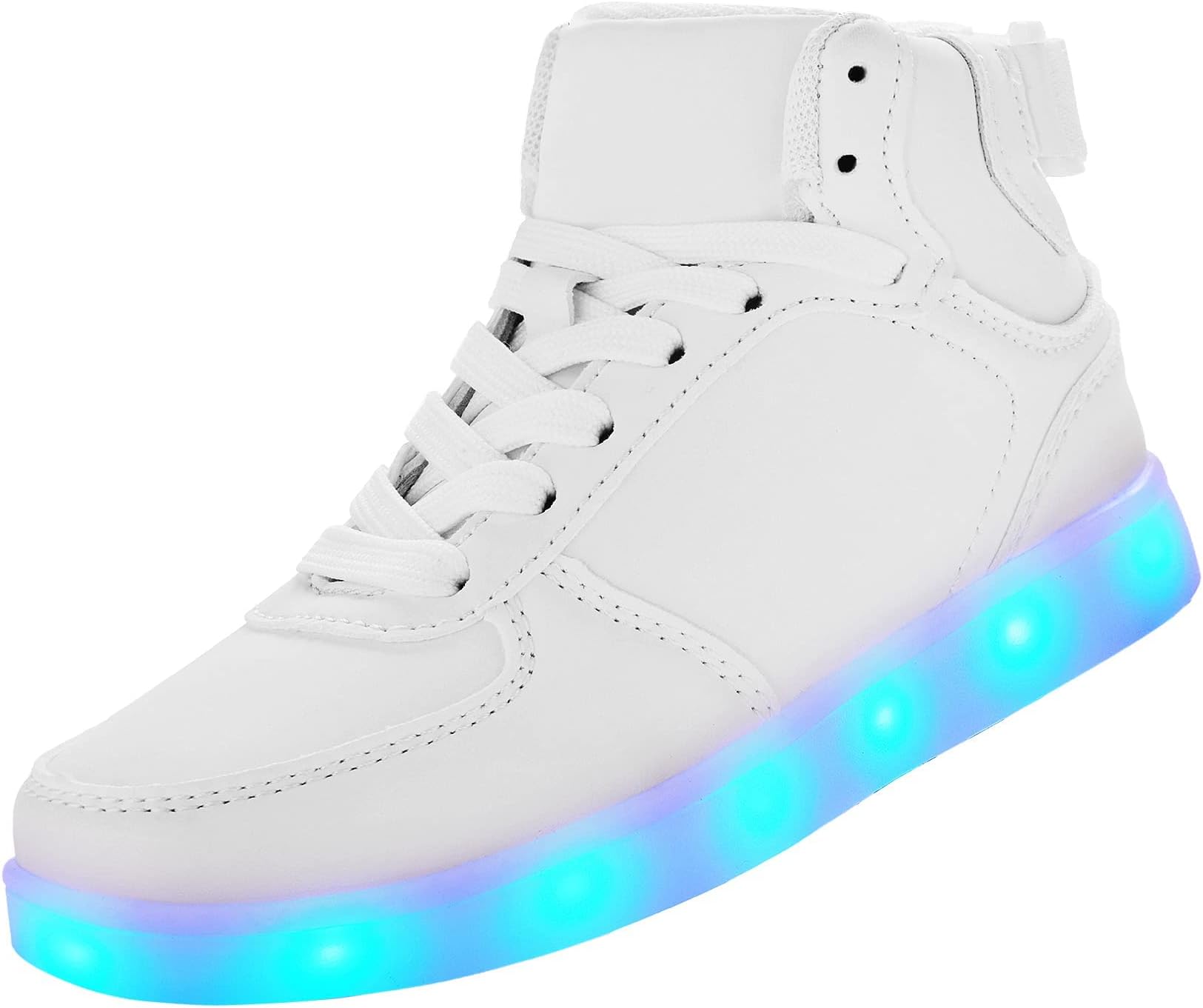 Kids LED Light Up Shoes, Fashion High Top LED Sneakers USB Rechargeable Glowing Luminous Shoes for Boys Girls Toddler Child