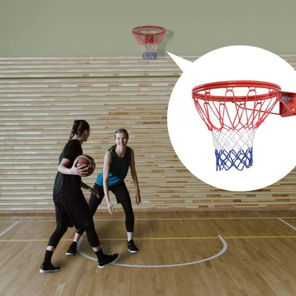 Basketball Rim Net, Wall Mounted Basketball Hoop Indoor Outdoor Easy Dunk Hanging Hoop, Screws Included