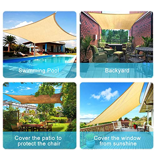 Voiles en tissu de soleil imperméable avec protection rectangle 3x5m