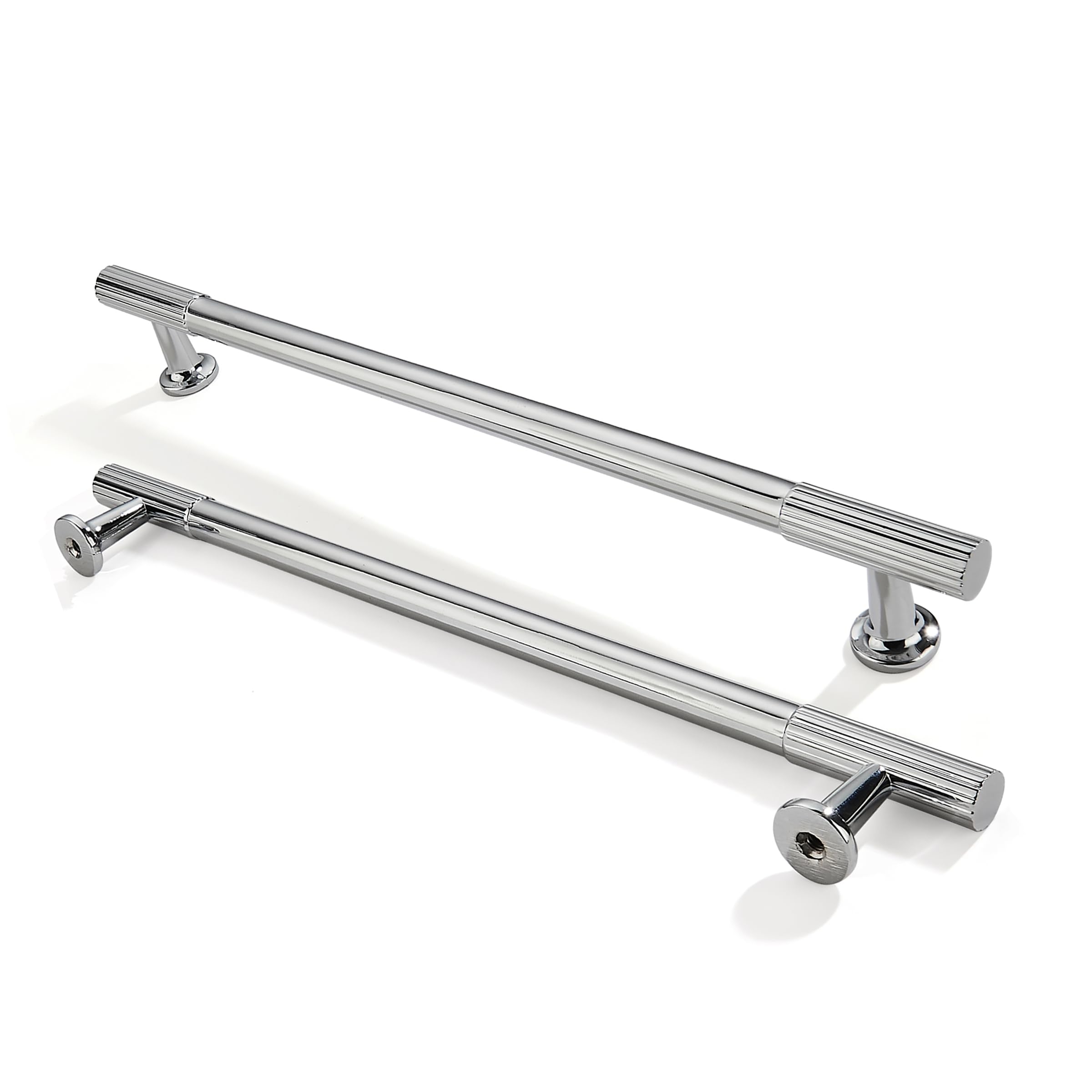 ZAUYX 10-Pack 10 Inch Hole Center Polished Chrome Cabinet Pulls Solid Heavy Duty Cabinet Pull is Suitable for Drawers Dressers Handles Kitchens Bathroom cabinets — image 1
