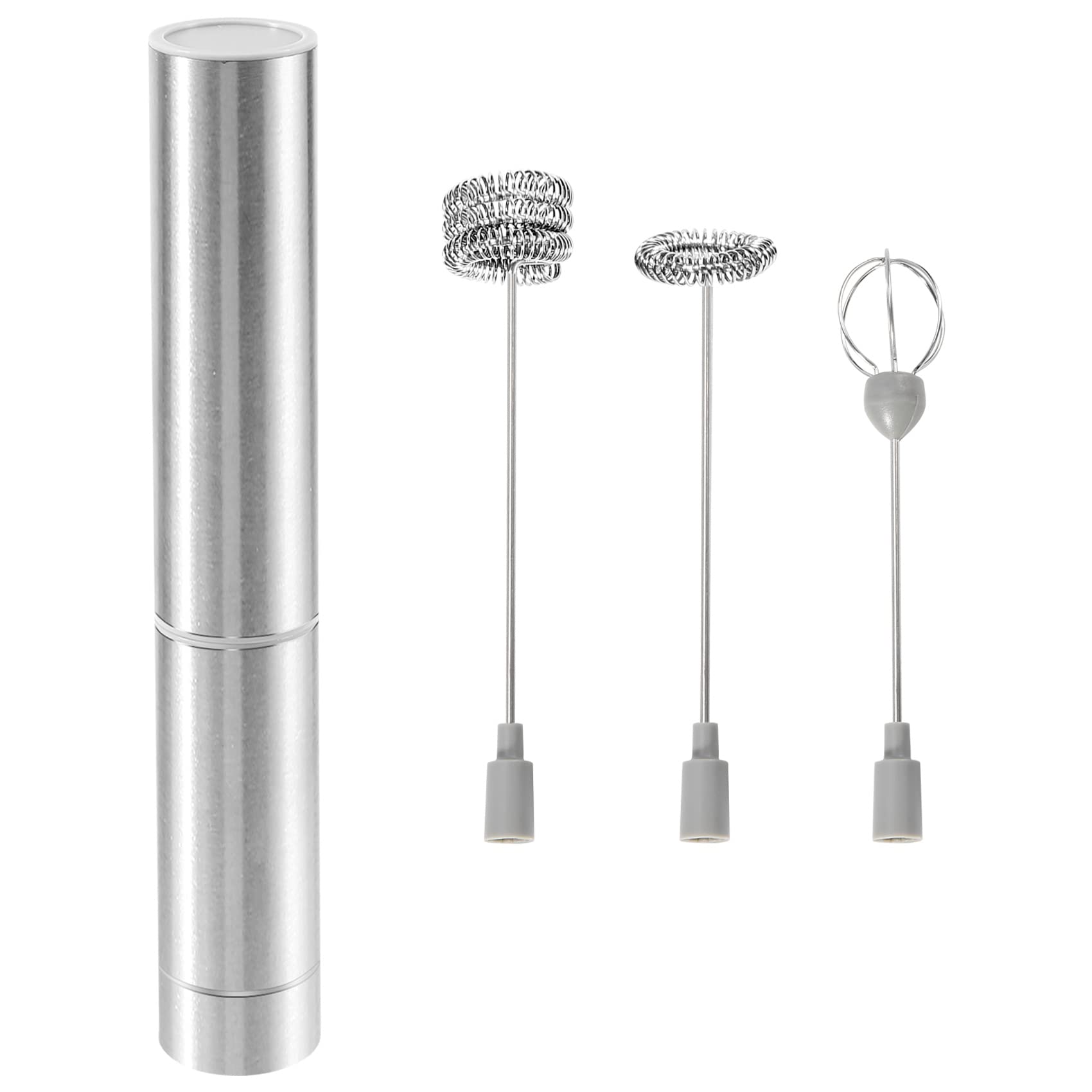 Tekiaviai Milk Frother Handheld Three-Layer of Whisk- Battery Operated Electric Foam Maker for Coffee, Latte, Hot Chocolate