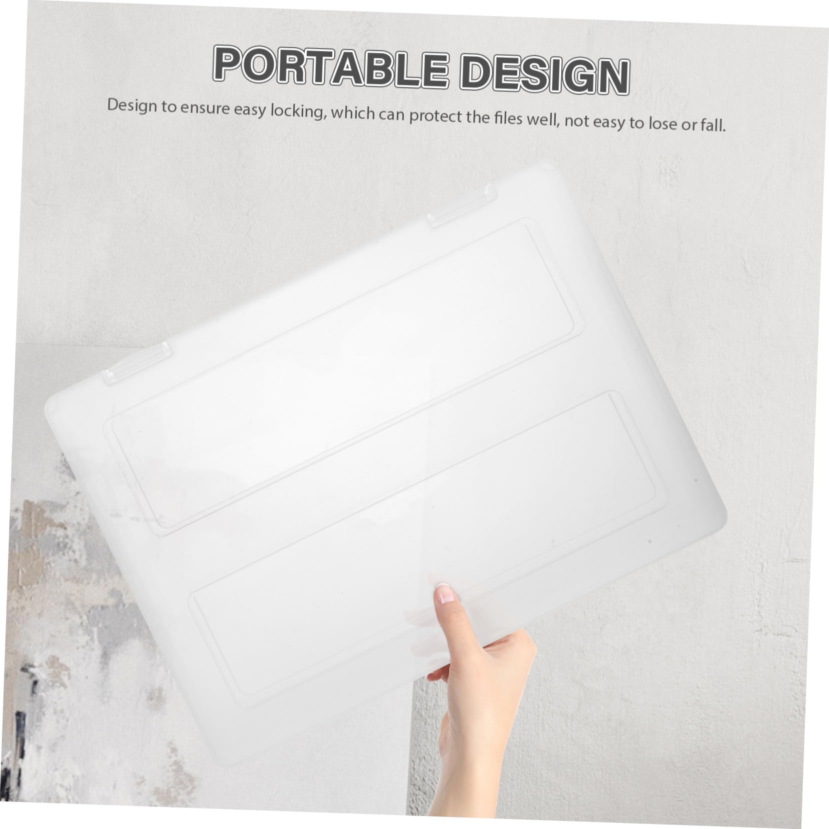 Cabilock Scatola Archivio Documenti Portatile A4 in Pp 4 Pezzi Bianco | Aspetto Trasparente, Uso Multifunzione, per Assegni, Contanti e Ricevute, Mantiene la Scrivania Ordinata