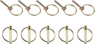 Lynch Pins, Carbon Steel Trailer Lock Pin Dia 4.5mm Linch Retaining Pins,Locking Pin Fasteners for Track Farm Lawn,Trailers, Tractors, Agricultural Vehicles, 10PCS