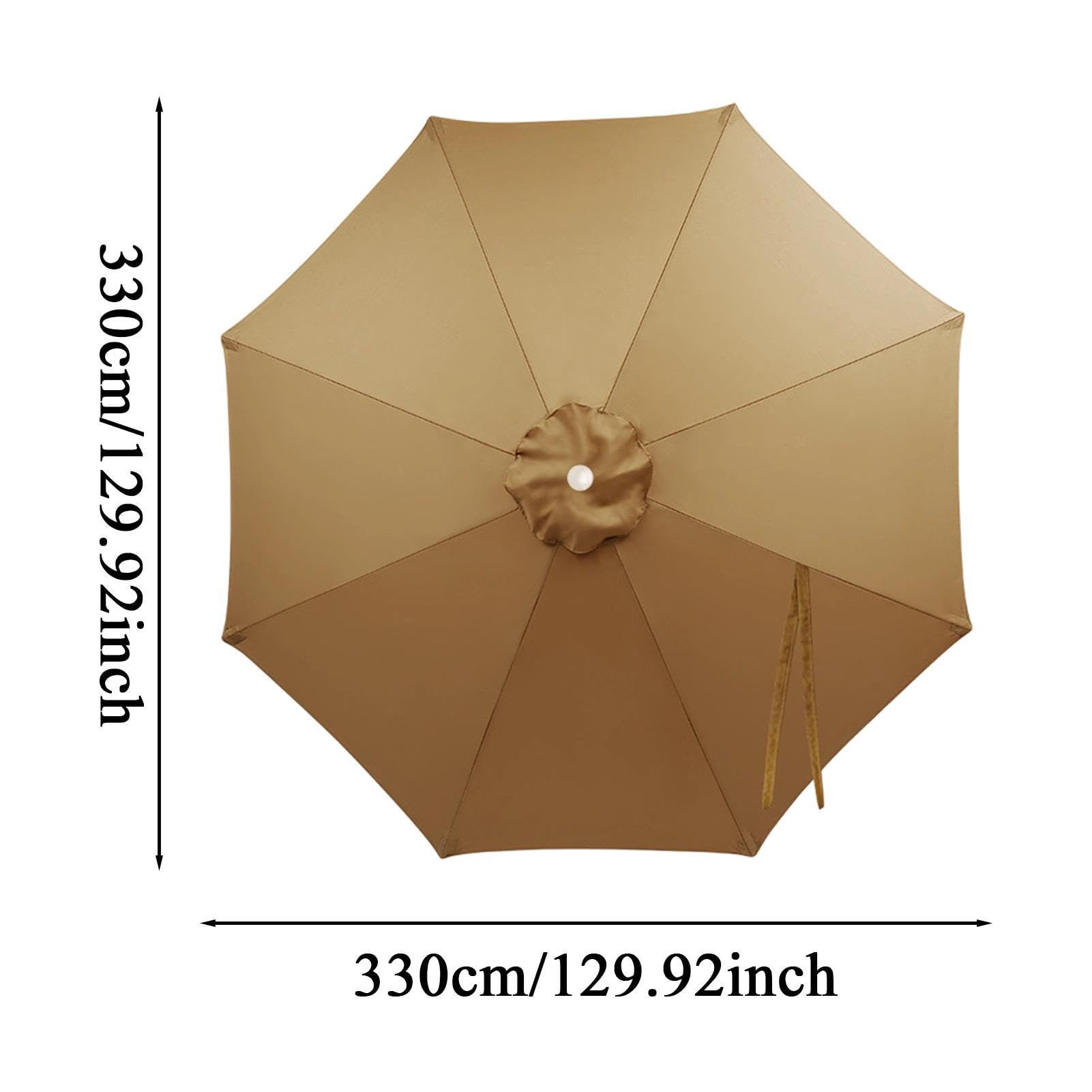 Toile Remplacement de Parasol | Toile Imperméable 8 Baleines Pour Parasol Déporté 3,35 M | Housse Pour Ombrelle Terrasse | Extérieur Jardin Barbecue Parcs Camping Pique-nique Baie Sports Été