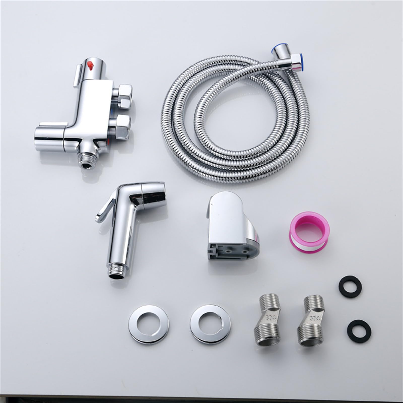 Toilettensprüher Set mit Messingbeschlägen, Wall in the wall, B