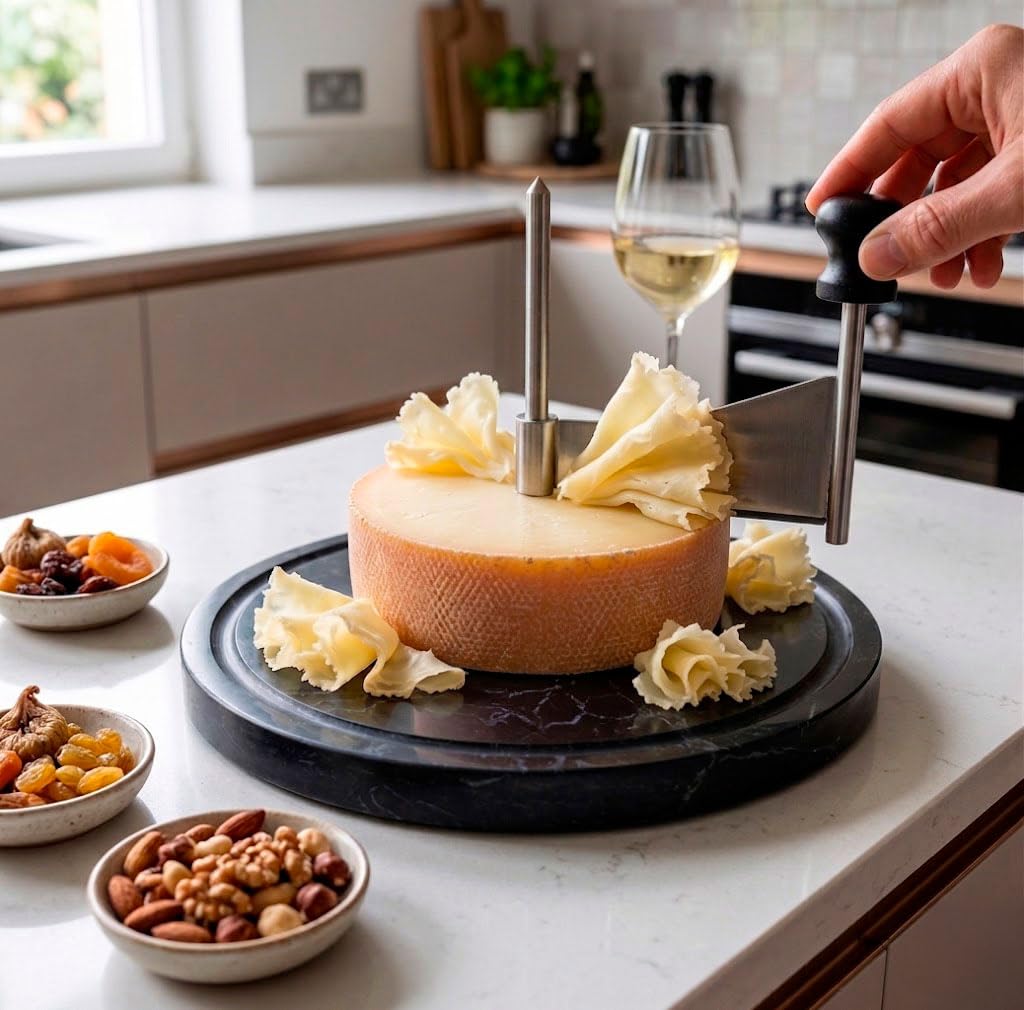 Cheese Curler Marble and steel + Cheese Knife Set - Cheese Shaver