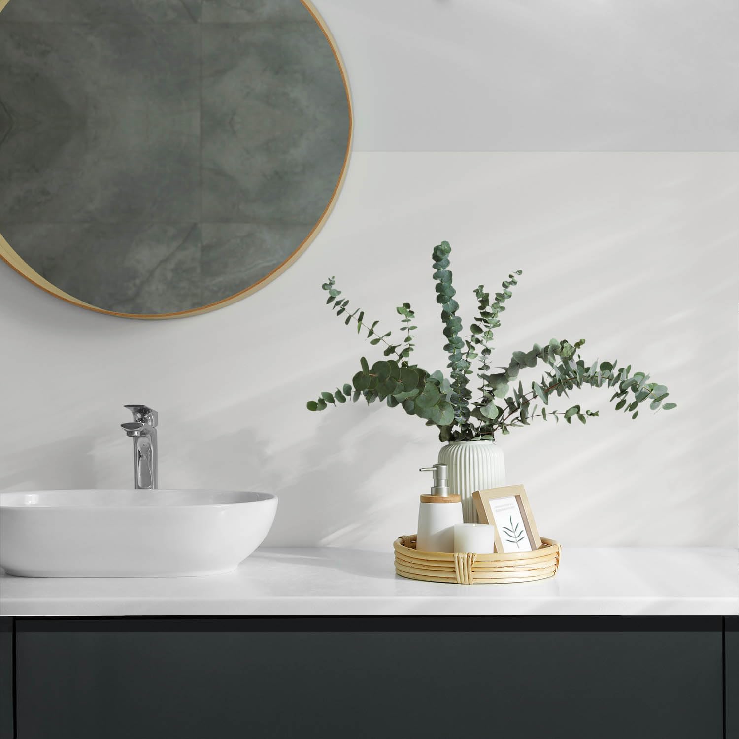 Pannelli da Parete PVC 120x60 cm Cucina Autoadesivo Fondo Protettivo Facile da Pulire Design Durevole Aspetto Moderno Impermeabile Paraspruzzi - Colore avorio
